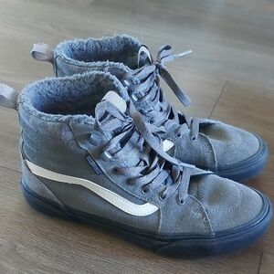 Vans Gray High-Top Sneakers Youth Sz 5